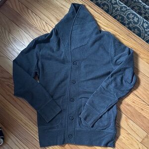 Dark Gray Shawl Collar Cardigan